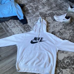 White Nike hoodie, Size: large